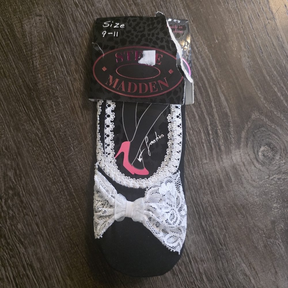 Steve Madden Footies Ballet Shoe Socks Flat Low Socks Size 9-11